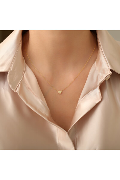 EskiJewelry 925 Ayar Gümüş Kalpli Harf Kolye