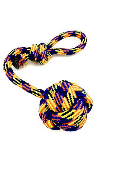 Tasma Market Tooth Drawstring Dog Biting Ball with Hold Rope 9cm