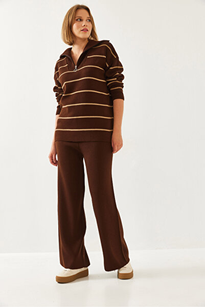 Bianco Lucci Women's Striped Double Suit 20246283