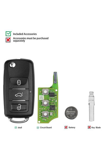 Xhorse 1PCS XHORSE XEB510EN B5 Universal Super Remote within XT27B Super Chip English Version used with ...