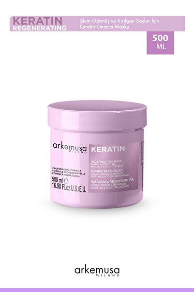 Arkemusa Regenerating Mask - Işlem Görmüş Ve Kırılgan Saçlar Için Keratin Ona...