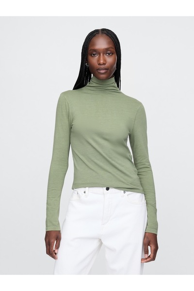 GAP KadınModal Karışımlı Balıkçı Yaka T-Shirt