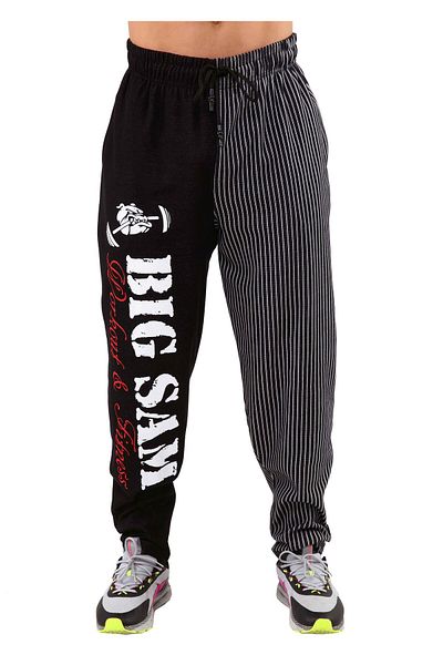 Big Sam Black Wide Cut Bodysuit - Sweatpants