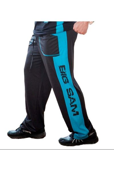 Big Sam Black Turquoise Body Sweatpants 998