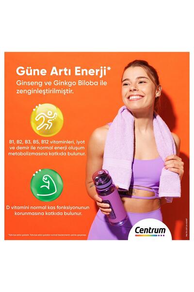 Centrum Energy Multivitamin 30'lu Tablet * 2 Adet+ Hediye Çanta