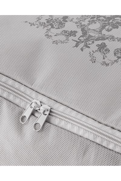Madame Coco Flower Pattern Printed Bag - Gray - 52X28X21 cm
