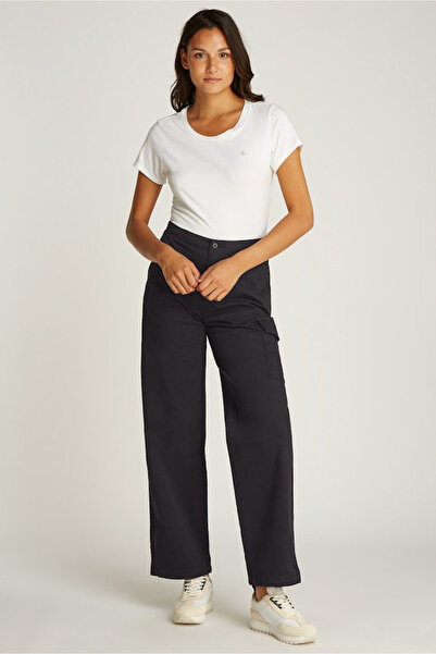 Calvin Klein Kadın Brushed Casual Pantolon - Siyah