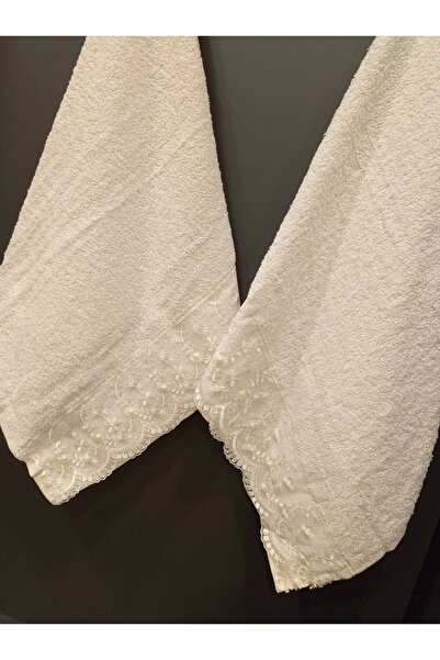NİVEMESHOME Daria Cream Embroidered Towel