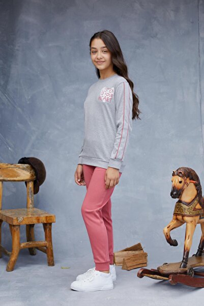 Elsima طقم بيجامة مقاس النادل الرمادي الشتوي