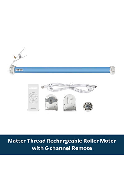 Choice Motor with R6 Zemismart Matter Over Thread Smart Roller Shade Blinds M...