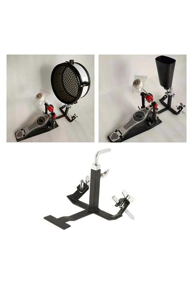 Choice Cowbell Pedal Foot Bracket Percussion Cowbell Drum Cymbal Stand Pedal Cowbell Bracket for Concert...