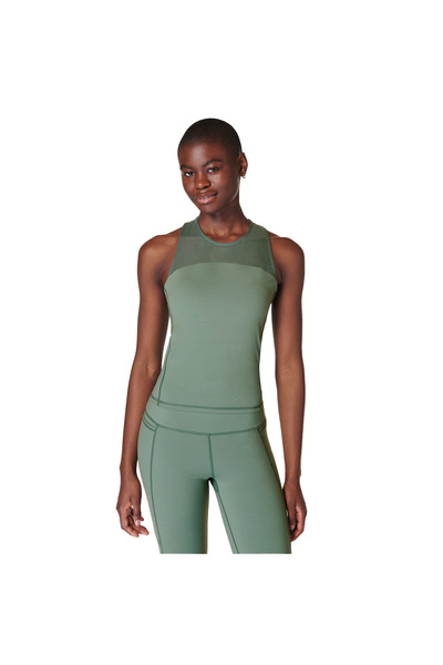 Sweaty Betty Power Illusion Workout Bra Tan Women's Running Tank Top Sb9525-300