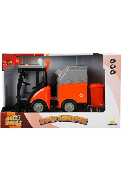Sunman Oyuncak Sesli ve Işıkllı Çöp Süpürme Aracı 20Cm S00002678