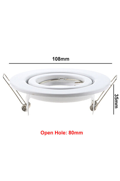 Choice 10PCS White 2/6/10PCS New Design GU10 Socket Recessed Aluminum Frame MR16 Base Spotlight Fitting No