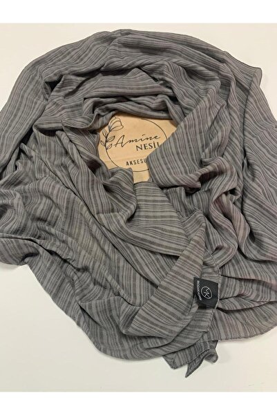 Modakaşmir Misto Cotton Shawl Anthracite Color