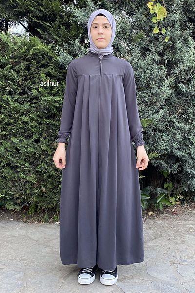ASİLNUR Καπνιστό Χρώμα Παιδικό Πλισέ Φεράζ