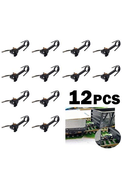 SGDOLL 12pcs\set 20mm HO scale Knuckle Couplers with Spring E-Z Magnetic Railway Coupling HP0787 Trains ...