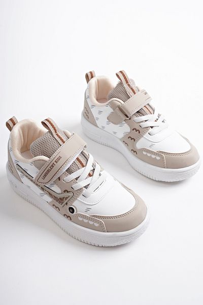 McDark Children's Mink White Cloth School and Daily Shoes