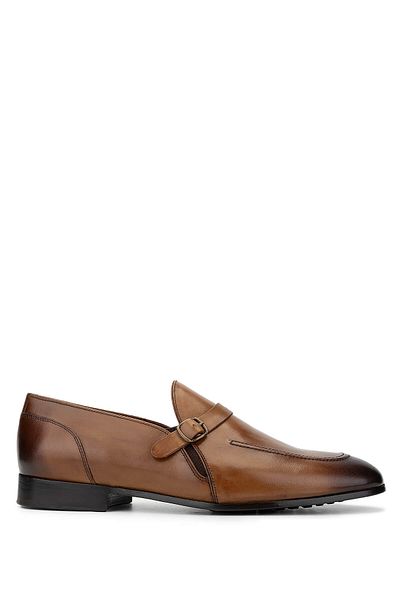 Tamer Tanca Men's Genuine Leather Tan Loafer Shoes
