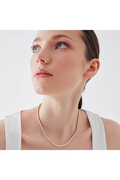 Merano Design 4mm Beyaz Su Yolu Kolye