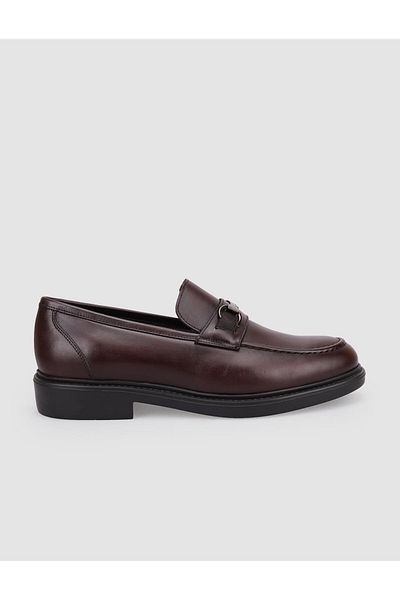 Cabani 100% Genuine Leather Brown Buckle Men's Loafer