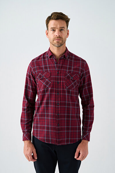 Paşahan Buttoned Collar Comfirt Fit Lumberjack Men's Shirt