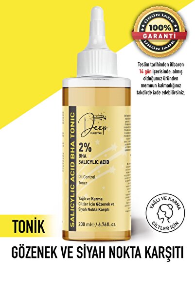 Deep Purestar Salisilik Asit Tonik - Gözenek Sıkılaştırıcı Sivilce ve Akne Ka...