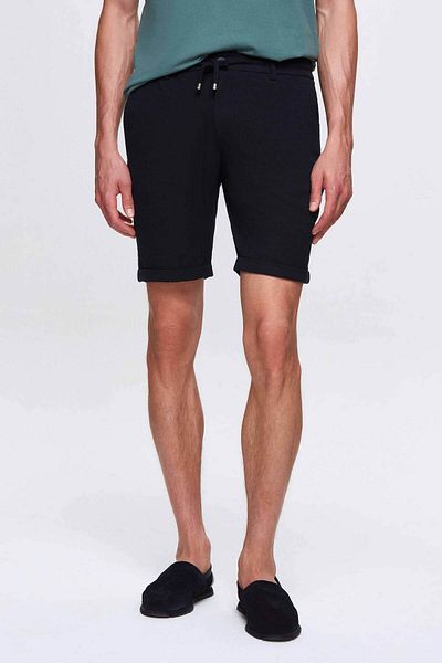 D'S Damat Σορτς Jogger με διπλό πόδι βισκόζη με ελαστική μέση και λεπτομέρεια με δαντέλα