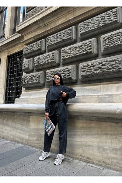 Chiklet Kadın Crop Eşofman Takım