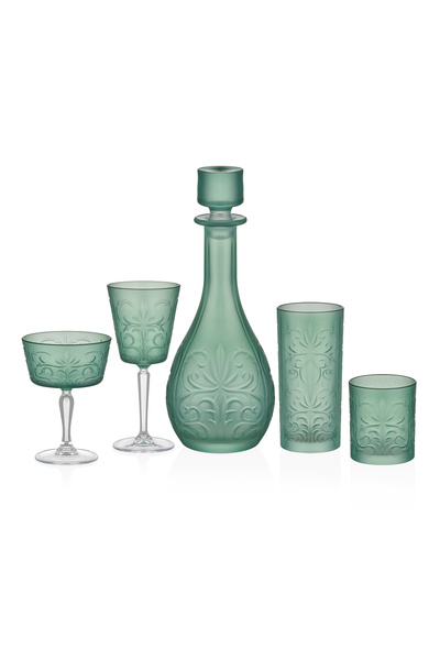 Decorium Tattoo 250ml 2 Pieces Cup - KHaki Glass Soft Drink, Model 9- 01010452