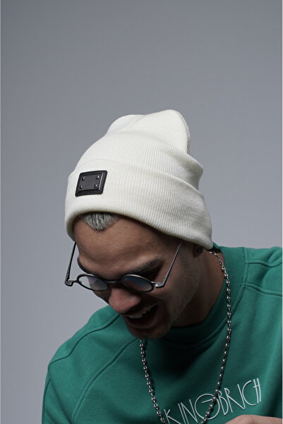 Butik Trend We Comfortable & Warm Metal Label Detailed Fold Unisex Beret