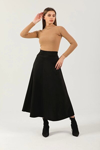 TÜCCAR UMUT Düz Mevlana Süet Etek Kadın