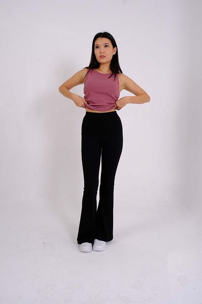 SARE ERKMEN Spanish Leg Black Leggings