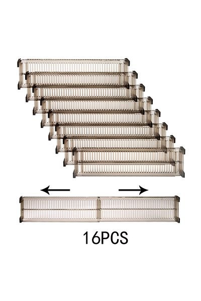 Choice 16PCs 8/12/16Pcs Adjustable Plastic Drawer Divider, Organizer Separator for Underwear, Socks, Home S
