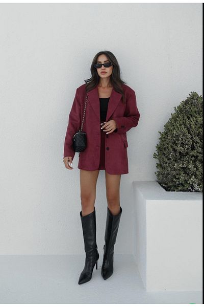 Bak'ap Jachetă blazer căptușită din piele de căprioară Premium Trend