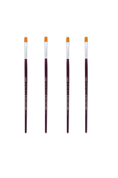 Mikro 4 Flat Tip Art Brush 2-4-6-8 Number