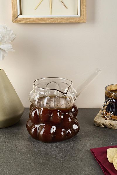 Perotti Felicita Bubble Borosilicate Glass Coffee Pot