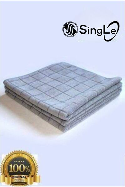 Single (3 bucăți) cârpă de curățat din microfibră pentru bucătărie, încorporată pentru sticlă, 40:40 cm, rezistentă la pete, fără miros