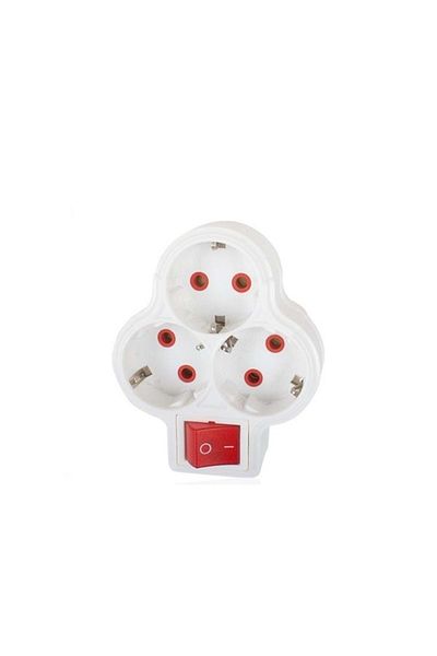 REWEL Fetih 3-Piece Switched Grounded Daisy Plug Socket322002