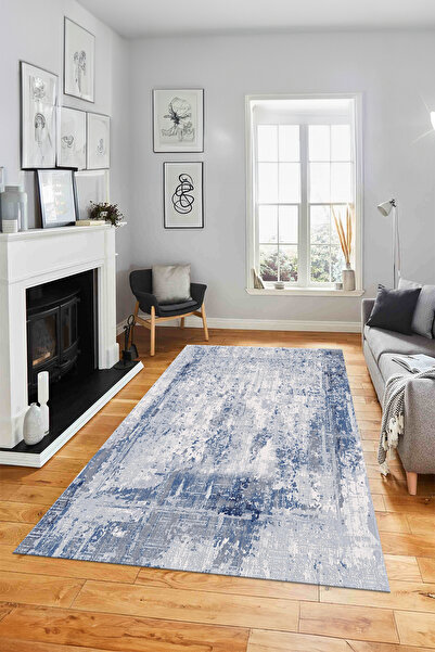 Viyana Home Dijital Kaymaz Taban Yıkanabilir Sade Çizgili Klasik Model Yolluk Mutfak Salon Halısı