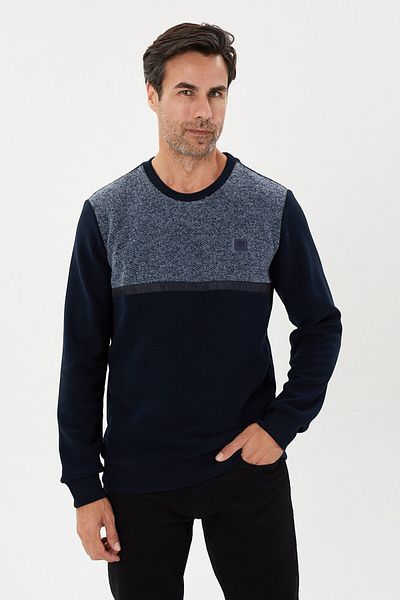 Tony Montana Кадифен суитчър с кръгло деколте Selanik Piece - KS-1672
