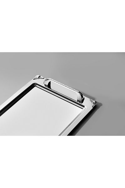 Nehir Vega Satin Steel Tea Tray