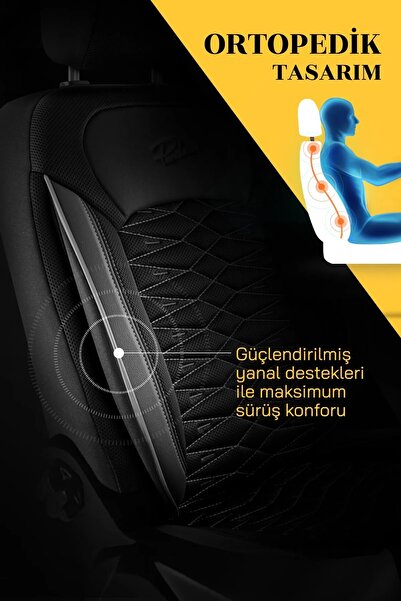 Panda Kılıf Panda Madrid Series Mesh Fabric Car Seat Cover - Full Set