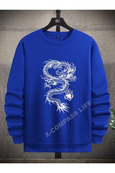 x-compass life Hanorac unisex SWIT Crew Deck - Dragon Print