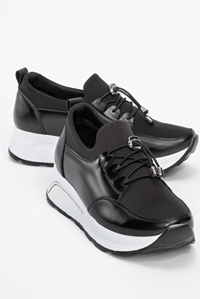 Ccway Ženske ležerne cipele - na vezanje, CRNO-BELA