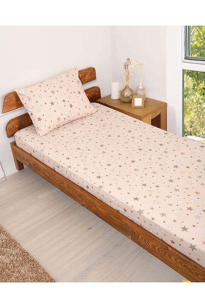 ENESSA One Person Patterned Elastic Sheets Set