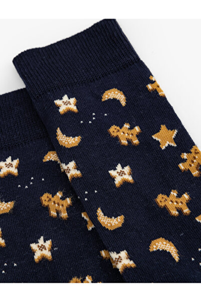 Koton Yılbaşı Temalı Pamuklu Desenli Soket Çorap