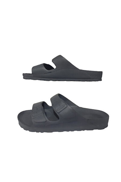 GEZER Men's Smoked Double Buckle Orthopedic Lightweight and Comfortable Slippers Gzrtr2355