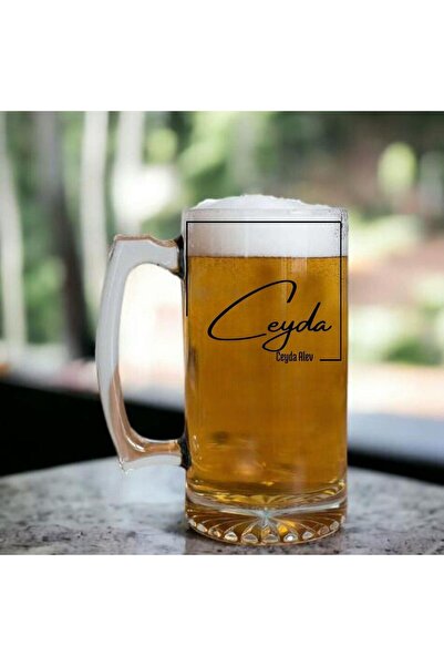 Çılgıntrend Kişiye Özel İmza Tasarımlı Bira Bardağı