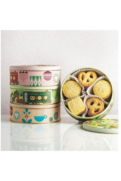 Harras Butter Cookies Canister 225 g (3 Boxes of 675g)